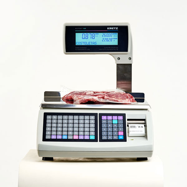 Kretz NX báscula con visor alto para supermercados y comercios